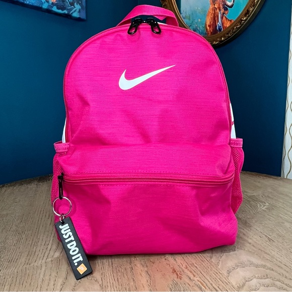 Nike Handbags - Nike Brasilia JDI Mini Backpack Fireberry Pink White Kids